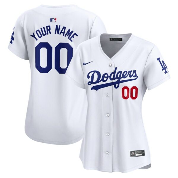 Los Angeles Dodgers Nike Women's Home Limited Custom Jersey - White