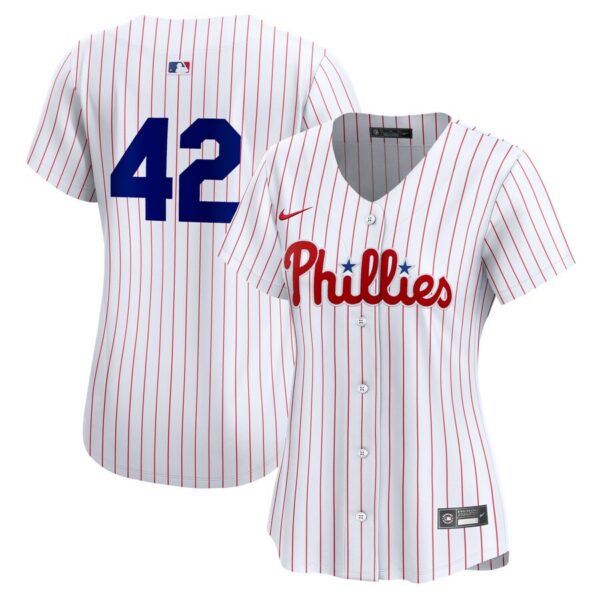 Philadelphia Phillies Nike Women's 2024 Jackie Robinson Day Home Limited Jersey - White