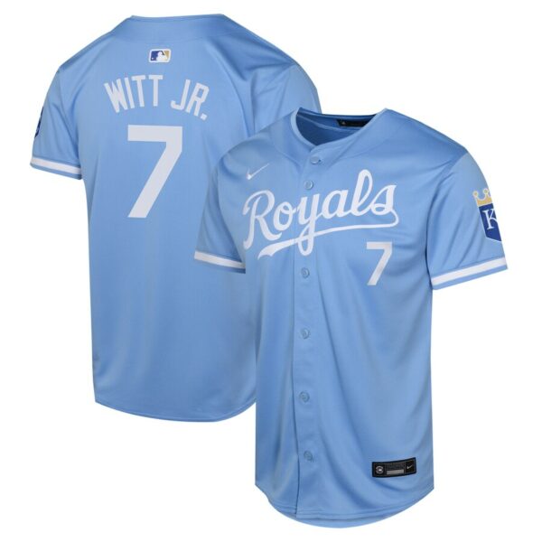 Bobby Witt Kansas City Royals Nike Youth Alternate Limited Player Jersey - Light Blue