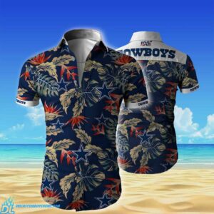 Dallas Cowboys NFL Mens Hawaiian Button Up Shirt
