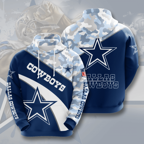 Men's Dallas Cowboys Hoodie Quarter-Zip Jacket - Dallas Cowboys Home