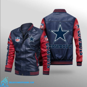 Dallas Cowboys Custom Name Logo Leather Jacket - Tagotee