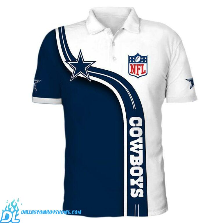 Dallas Cowboys Polo Shirt Mens 3D Dallas Cowboys Home