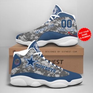 Personalized Dallas Cowboys Air Jordan Shoes Camo