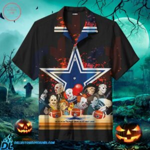 Dallas Cowboys Clown Halloween HawaiianShirts