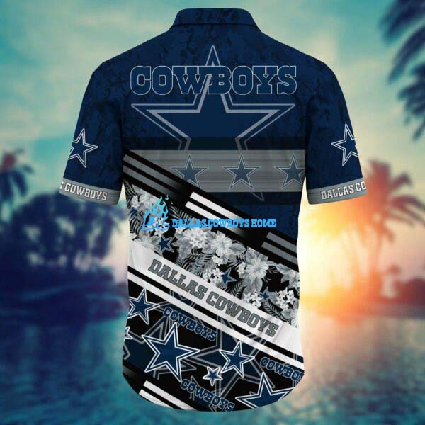 Dallas Cowboys Star In The Sky Dark Blue Hawaiian Shirt