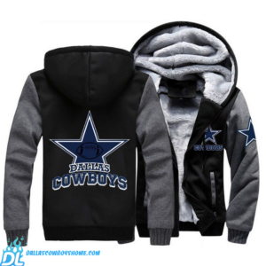 Dallas Cowboys Hoodie Thicken Fleece Coat Winter Warm Jacket Zip Up Sweatshirt 