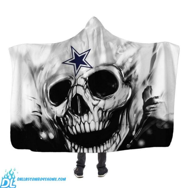Dallas Cowboys blanket hoodie skull Halloween 2021