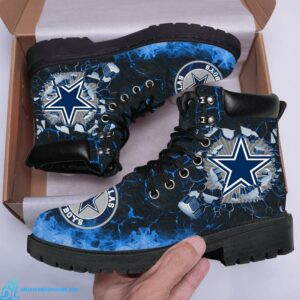 Dallas Cowboys boots fire and logo custom