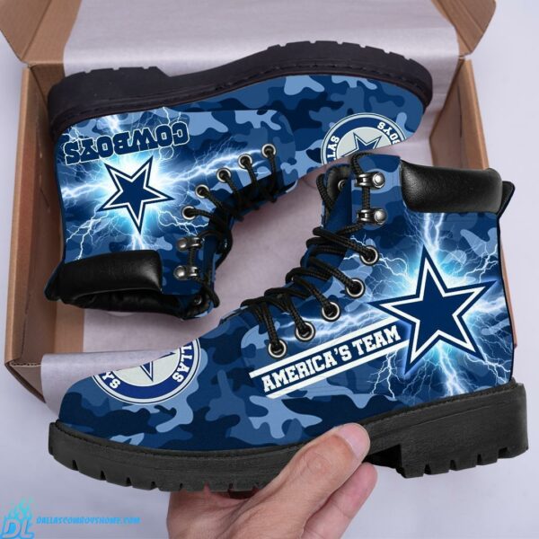 Dallas Cowboys boots fire blue