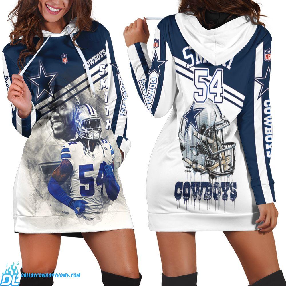 Best Selling Product] 54 Jaylon Smith Cowboys Jersey Inspired Style New  Fashion Full Printed Hoodie Dress