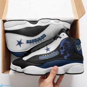 Dallas Cowboys Football Skull 3D Jordan 13 Shoes