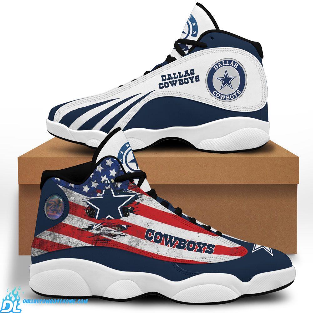 Dallas Cowboys Football Jordan 13 Sneakers - RobinPlaceFabrics