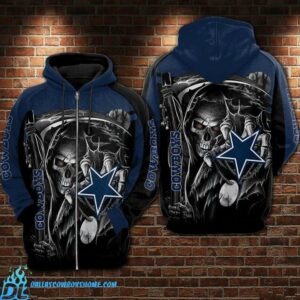 Dallas Cowboys zip up hoodie custom Death
