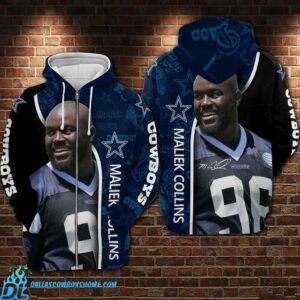 Dallas Cowboys zip up hoodie custom football player number 96