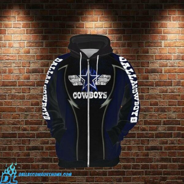 Dallas Cowboys zip up hoodie custom logo Cowboys