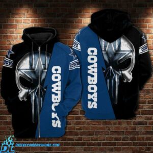 Dallas Cowboys zip up hoodie halloween print full