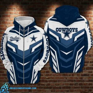 Dallas Cowboys zip up hoodie racetrack print full