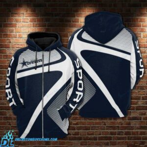 Dallas Cowboys zip up hoodie simple stylized