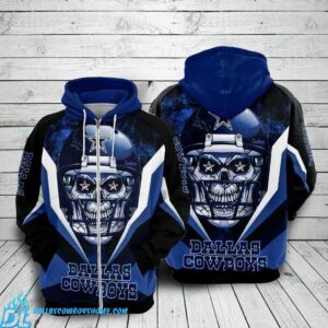Dallas Cowboys zip up hoodie skull new design