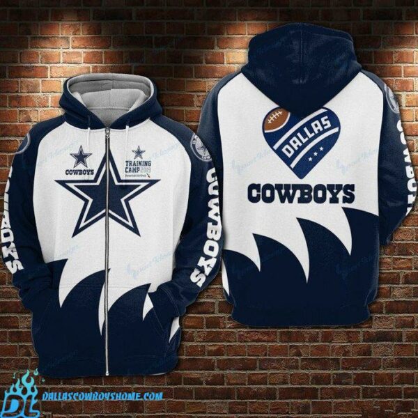 Women's Dallas Cowboys zip up hoodie - Dallas Cowboys Home