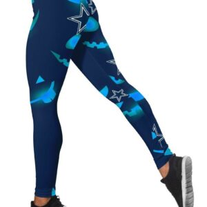 Womens Teens Dallas Cowboys Slim Fitness Leggings Sport 3D Yoga Pants Stretch