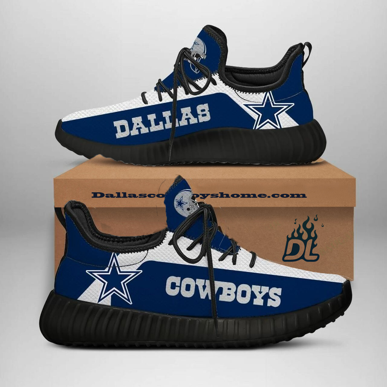 Dallas Cowboys custom 3D Yeezy print full Y006 - Dallas Cowboys Home
