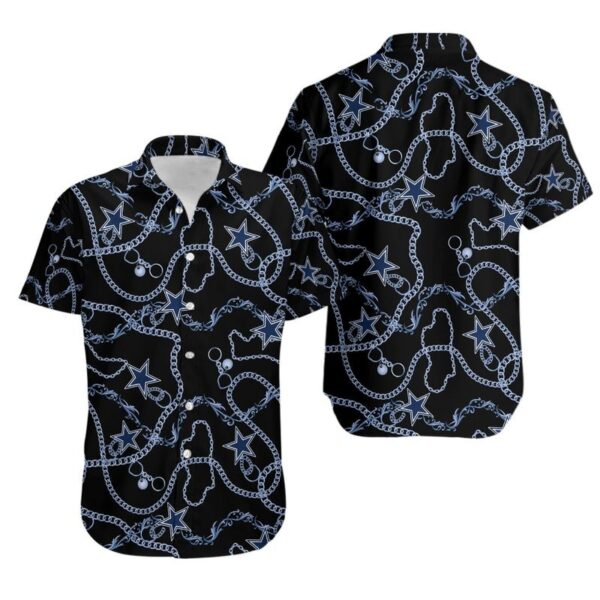 Dallas Cowboys Hawaiian Shirt N11 Tropical Flower Short Sleeve Slim Fit Body