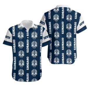 Dallas Cowboys Hawaiian Shirt N17 Tropical Flower Short Sleeve Slim Fit Body