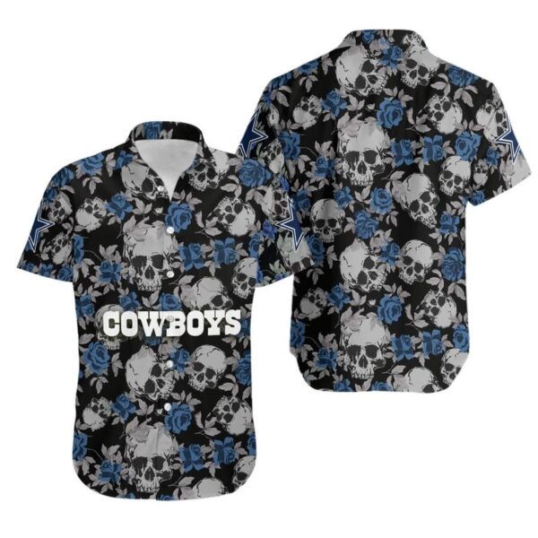Dallas Cowboys Hawaiian Shirt N22 Tropical Flower Short Sleeve Slim Fit Body