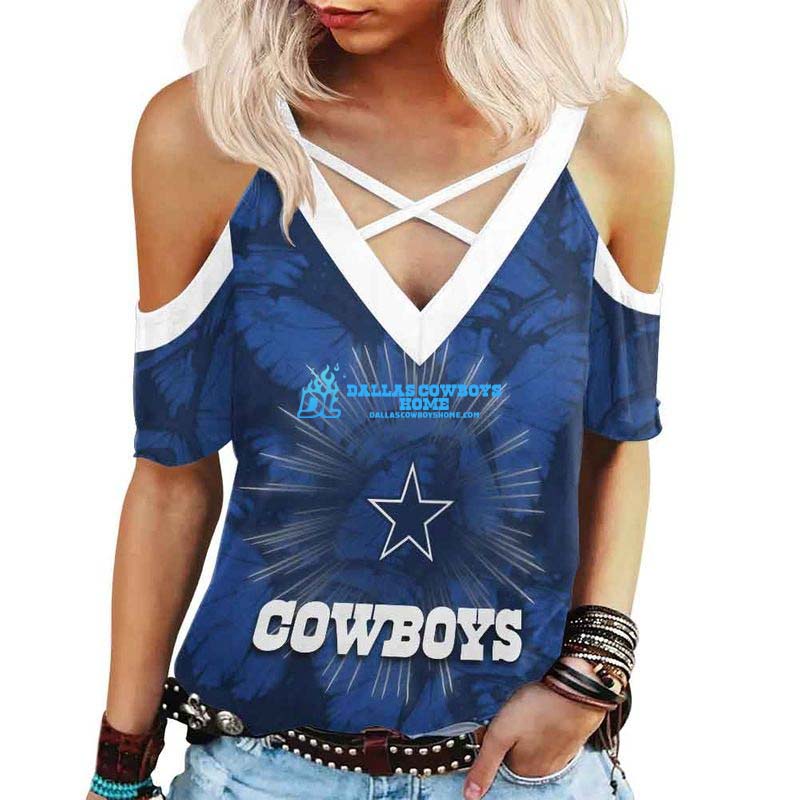 Dallas Cowboys Shoulder T-Shirt DCH003 - Dallas Cowboys Home