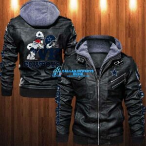 Dallas Cowboys Snoopy leather jacket