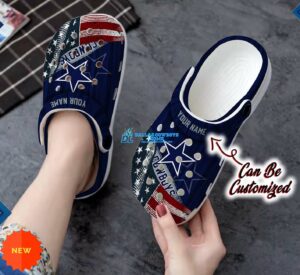 Custom Crocs Us Flag Dallas Cowboys New Crocs Clog Shoes