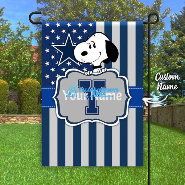 Dallas Cowboys Custom Snoopy Garden Flag