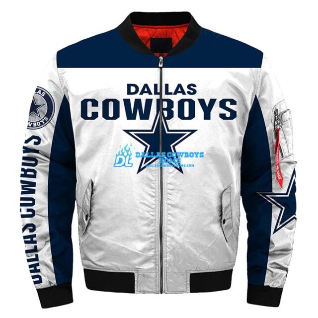 Dallas Cowboys Bomber Jacket Zipup - Dallas Cowboys Home