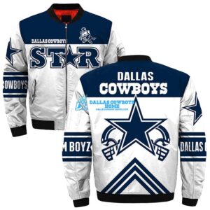 Dallas Cowboys Flight Bomber Jacket Men's Thicken Motorcycle Coat