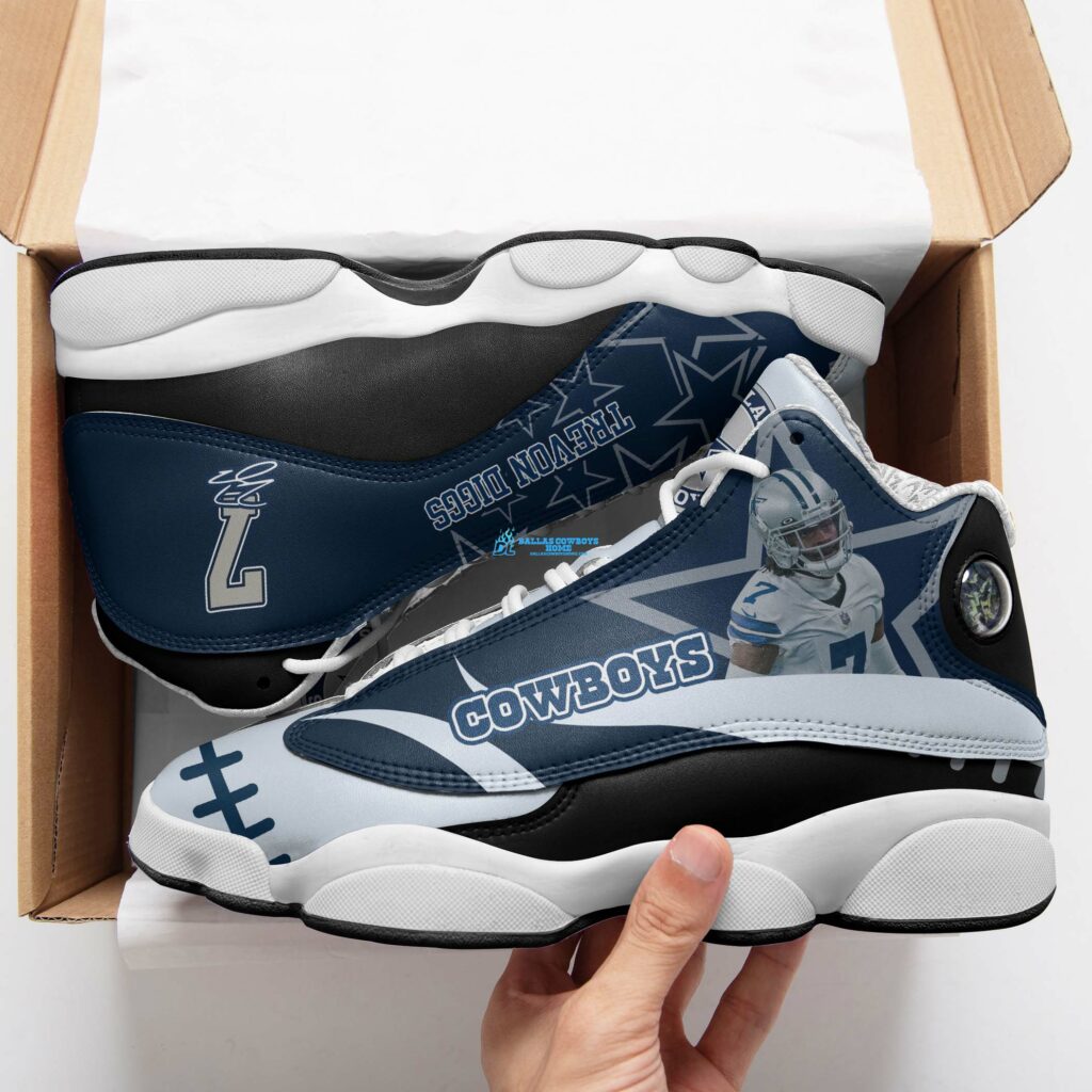 Men's Custom Trevon Diggs Blue Dallas Cowboys Game Shoe - Dallas