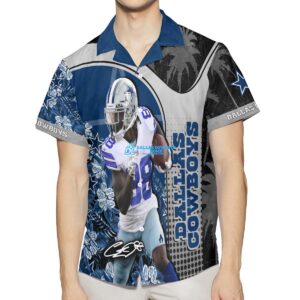 Men's DCH CeeDee Lamb Blue Dallas Cowboys Legend Hawaiian Shirt