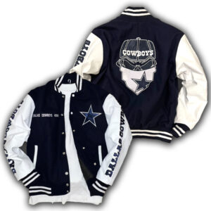 Dallas Cowboys Leather Bomber Jacket Embroidered