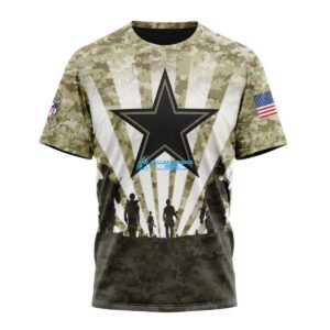 Men's Camo Custom Name Dallas Cowboys 3D Print Full T Shirt