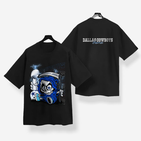 Custom Fun Skull Dallas Cowboys Home Shirt