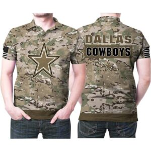 Army Dallas Cowboys Shirts, Custom Dallas Cowboys Polo Shirts, NFL Dallas Cowboys Sleeve Polo