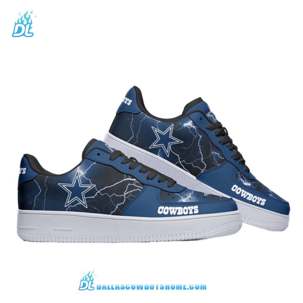 Blue Caro Dallas Cowboys Shoes, Custom Dallas Cowboys Air Force 1, NFL