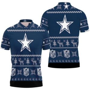 Christma Dallas Cowboys Shirts, Custom Dallas Cowboys Polo Shirts, NFL Dallas Cowboys Sleeve Polo