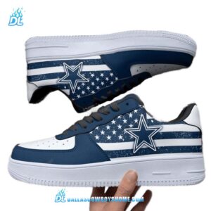 Flag America Dallas Cowboys Shoes, Custom Dallas Cowboys Air Force 1 Print Full, NFL Dallas Cowboys Sneaker