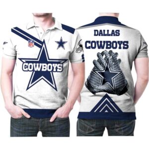 Men's Dallas Cowboys Shirts Print Full, Custom Dallas Cowboys Polo Shirts, NFL Dallas Cowboys Sleeve Polo