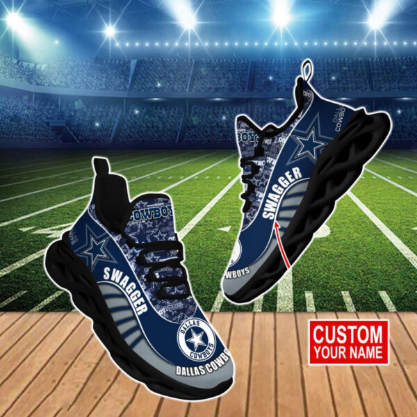 Personalized Dallas Cowboys Shoes, Custom Dallas Cowboys Max Soul Shoes, NFL Dallas Cowboys Chunky Sneakers