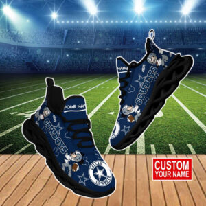 Personalized Dallas Cowboys Shoes For Family, Custom Dallas Cowboys Max Soul Shoes Best Gift, NFL Dallas Cowboys Chunky Sneakers