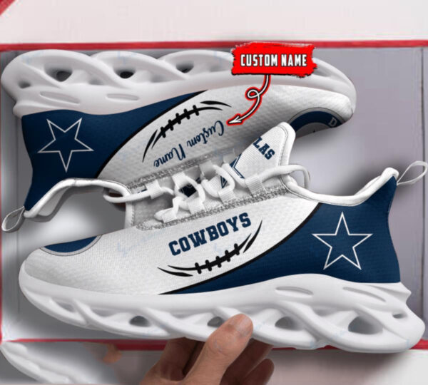 Personalized Dallas Cowboys Shoes For Men, Custom Dallas Cowboys Max Soul Shoes, NFL Dallas Cowboys Chunky Sneakers