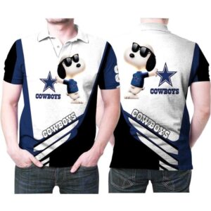 Snoopy Dallas Cowboys Shirts, Custom Dallas Cowboys Polo Shirts Print Full, NFL Dallas Cowboys Sleeve Polo